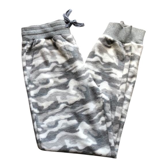 Hem & Thread Gray Camo Jogger Pants Drawstring Waist Womens Size Small - Picture 1 of 10